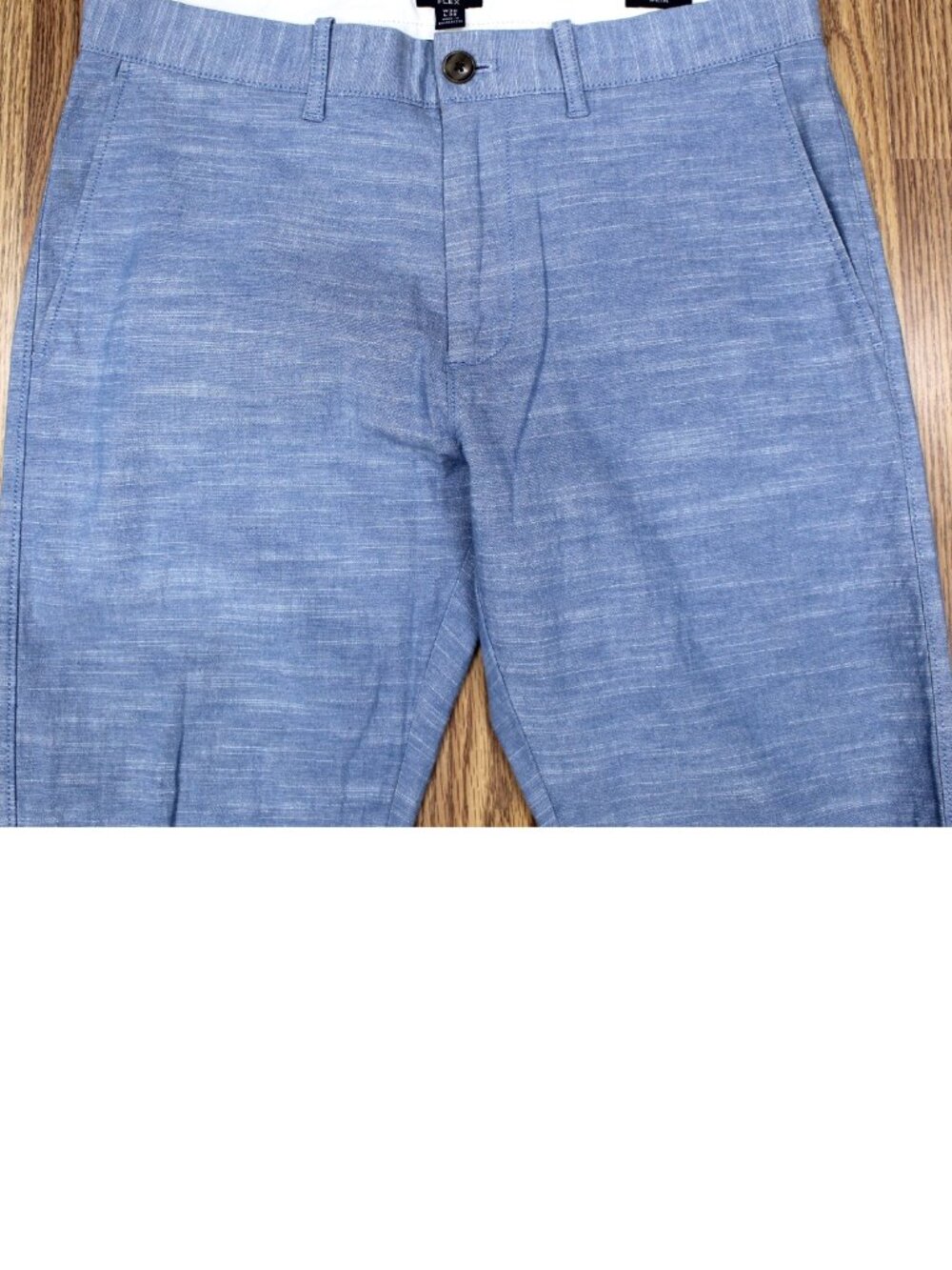 30x32 J.CREW SLIM FIT COTTON/SPANDEX PANTS LIGHT BLUE Sz 30W x 32L - Picture 2 of 4